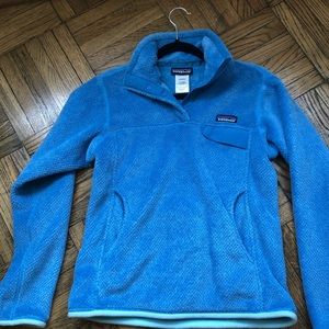 Blue Patagonia Re-Tool Fleece Pullover SMALL